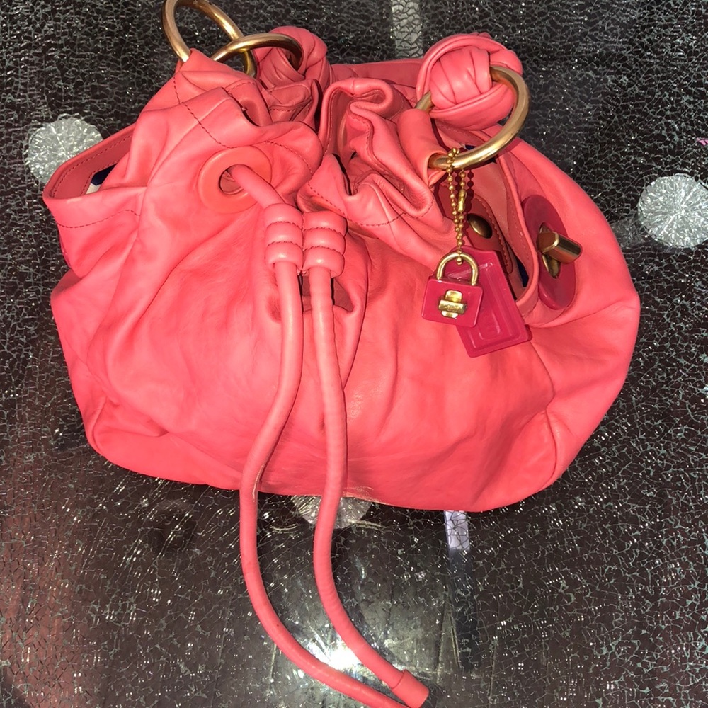 Coach Pink Drawstring bag